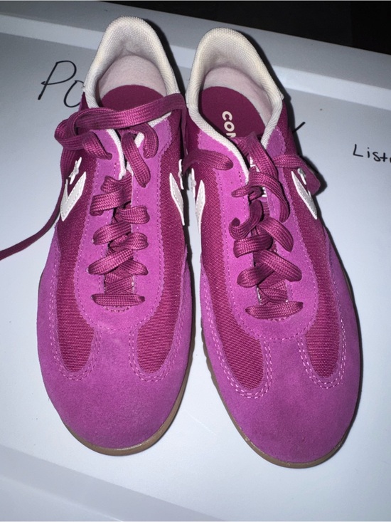 Converse All Stars Shoes - Converse Women’s Purple Suede Low-Top Sneakers